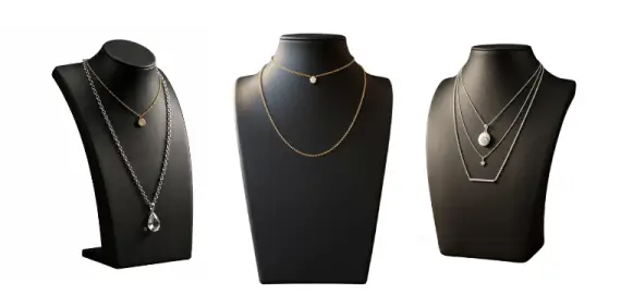 Bustes Colliers Thermoformés Aspect Similicuir