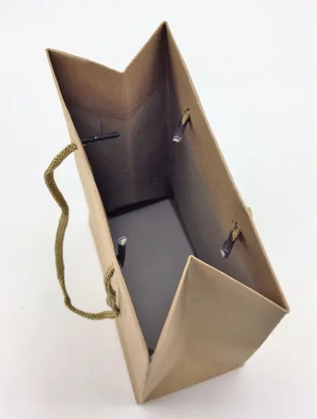 Lot de 12 Sacs Papier Kraft avec soufflet - 19 x 24,5 cm
