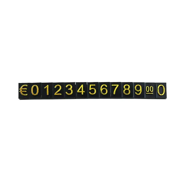 Chiffres prix pour vitrines - modulables - 130 cubes - 8 mm - 4 Coloris Au Choix