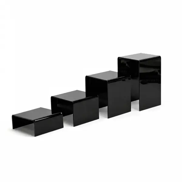 Set de 4 Socles Volumes en Acrylique pour Vitrines Commerciales - 3 Coloris au choix