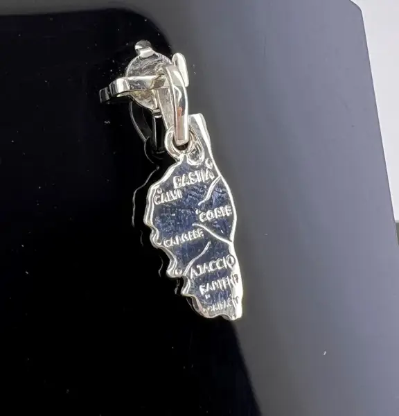 Pendentif Corse Pleine en Argent 92.5