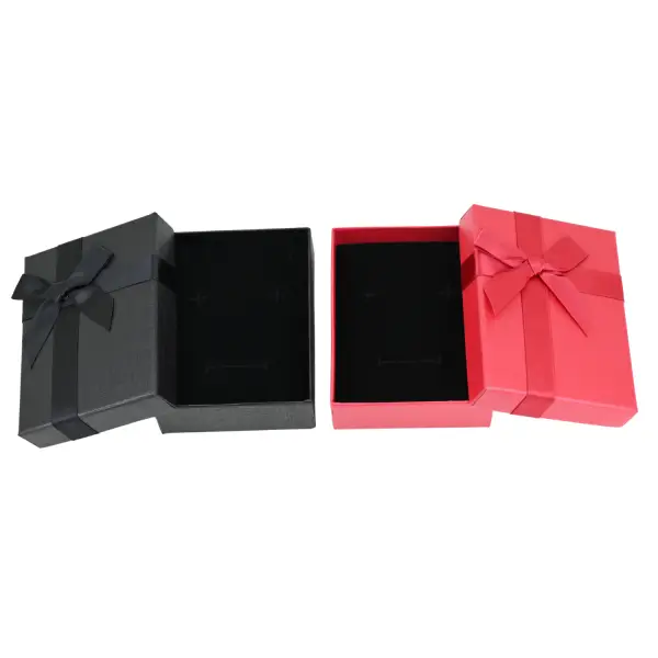Lot de 12 Boîtes Cadeau Universelles avec Ruban et Noeud - 7 x 9 cm - 2 Coloris Au Choix