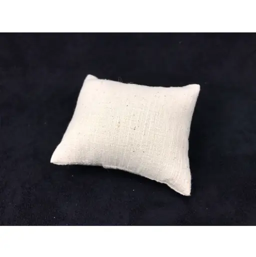 Coussin en Coton Ecru pour Bracelet Montre - 8 x 8 cm