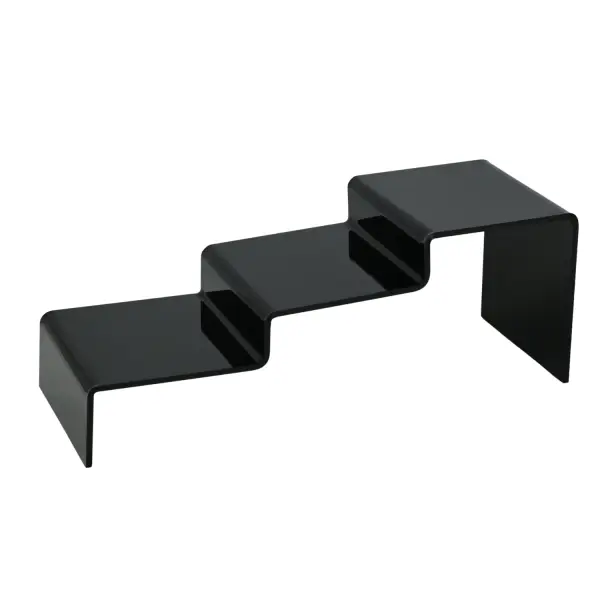Support en Acrylique forme Escalier pour Vitrines - 3 Coloris Au Choix