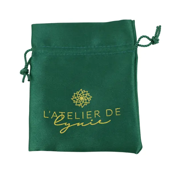 500 Pochettes en Satin 9 x 12 cm avec Logo Monochrome - Tous Coloris Disponible