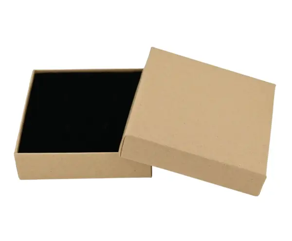 Lot de 12 Boîtes Cadeau Universelles Kraft Mousse Noire - 9 x 9 x 2,5 cm