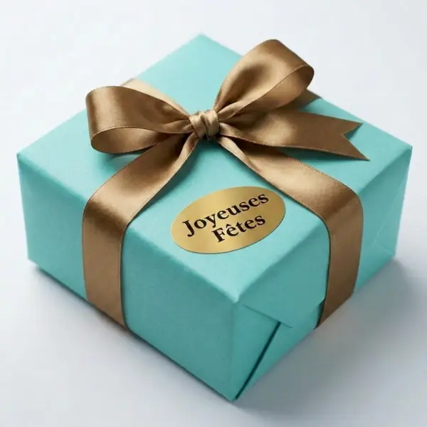 500 Etiquettes cadeau imprimées.