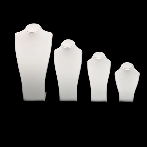 Buste Bijouterie en Similicuir pour Colliers et Sautoirs - 4 Tailles au Choix - 2 Coloris Au Choix