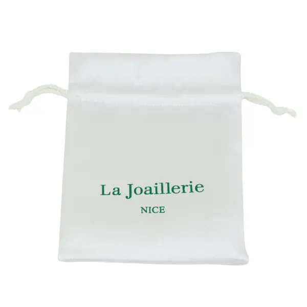 Pochette en Satin  8 x 10 cm avec LOGO - Tous Coloris Disponible