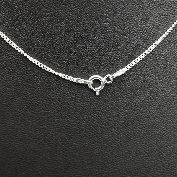 Lot de 5 Chaînes Mailles Gourmettes - Argent -1 mm - 3 Tailles