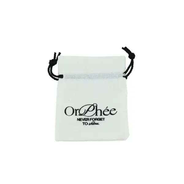 500 Pochettes Coton Naturel 6 x 8 cm Logo Monochrome