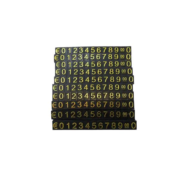Chiffres prix pour vitrines - modulables - 130 cubes - 8 mm - 4 Coloris Au Choix