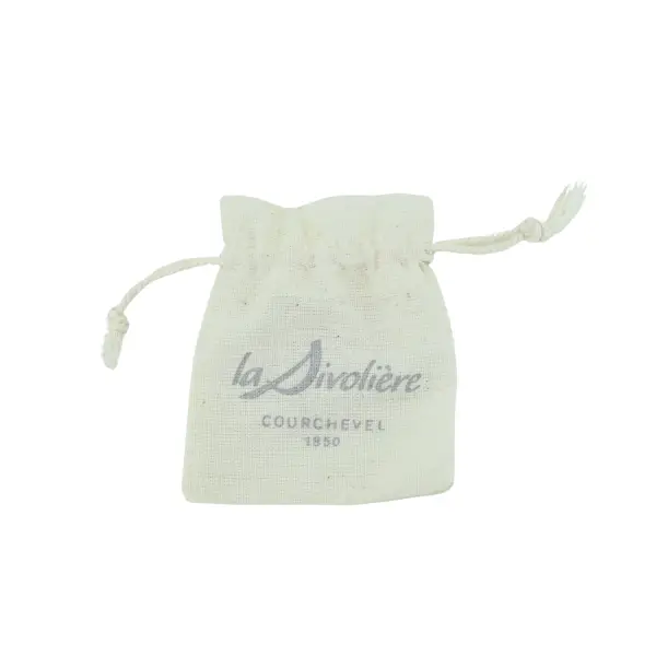 500 Pochettes en Coton Naturel 7 x 9 cm avec Logo Monochrome