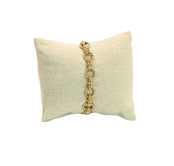 Coussin en Coton Ecru pour Bracelet Montre - 8 x 8 cm