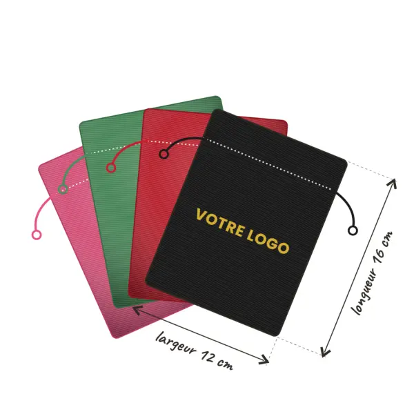 500 Pochettes Velours avec logo Monochrome 12 x 16 cm - Tous Coloris Disponible