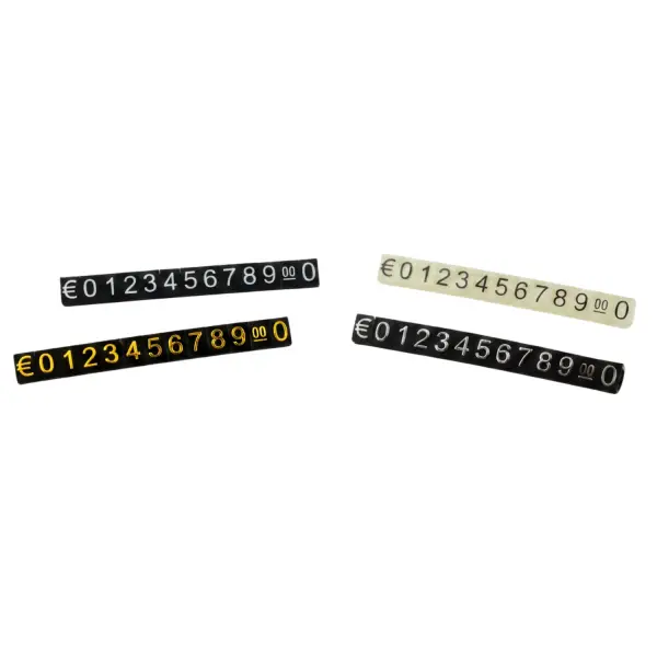Chiffres prix pour vitrines - modulables - 130 cubes - 8 mm - 4 Coloris Au Choix