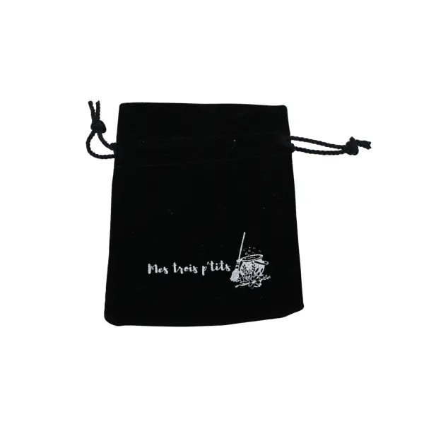 500 Pochettes Velours avec Logo Monochrome : 7 x 9 cm - Tous Coloris Disponible