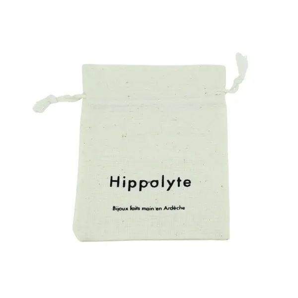 500 Pochettes en Coton Naturel 9 x 12 cm avec Logo Monochrome