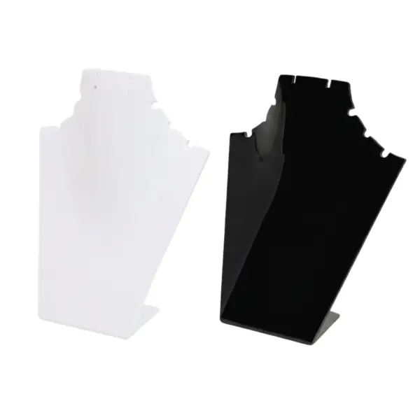 Buste pour Présentation Colliers en Synthétique - 21 cm - 2 Coloris Au Choix