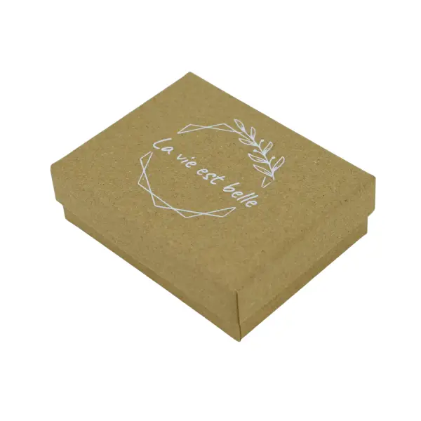 100 Boites Cadeau Kraft avec LOGO - 3 tailles au choix
