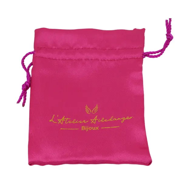 500 Pochettes en Satin 9 x 12 cm avec Logo Monochrome - Tous Coloris Disponible