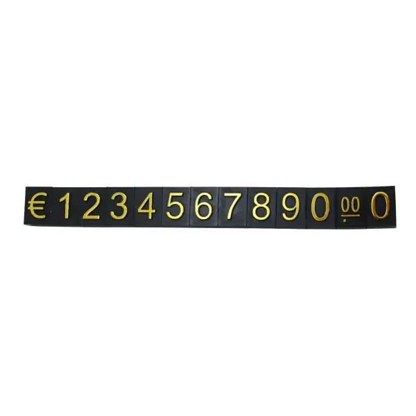 Chiffres prix pour vitrines - modulables - 65 cubes - 15 mm - 2 Coloris Au Choix
