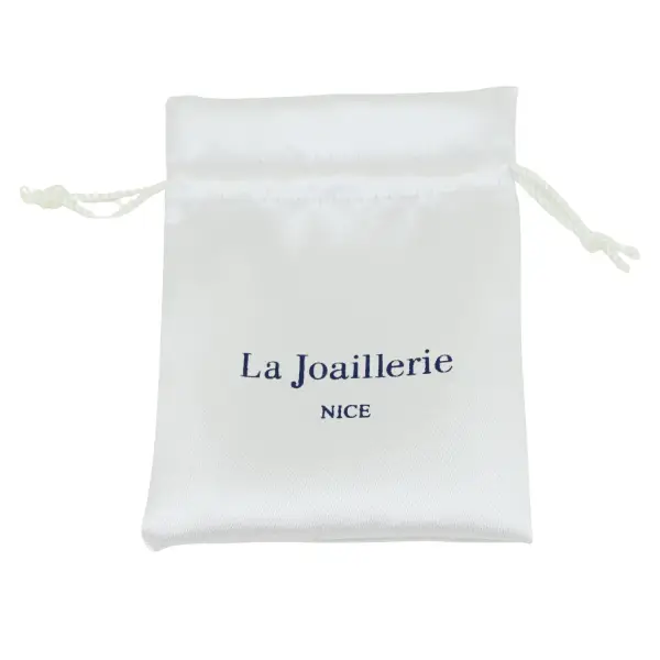 Pochette en Satin  8 x 10 cm avec LOGO - Tous Coloris Disponible
