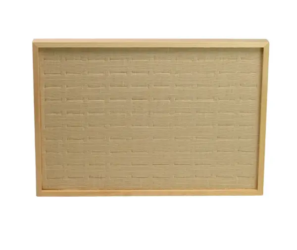 Plateau Présentation en Bois pour Bagues Système Encoches - 35 x 24 cm