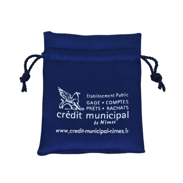 500 Pochettes en Satin 9 x 12 cm avec Logo Monochrome - Tous Coloris Disponible