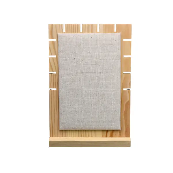 Présentoir en Bois et Coton pour Colliers et Chaînes - 20 cm