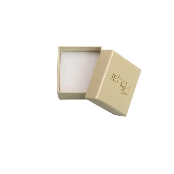 100 Boîtes Nacrée Beige Doré avec LOGO - 4 Tailles