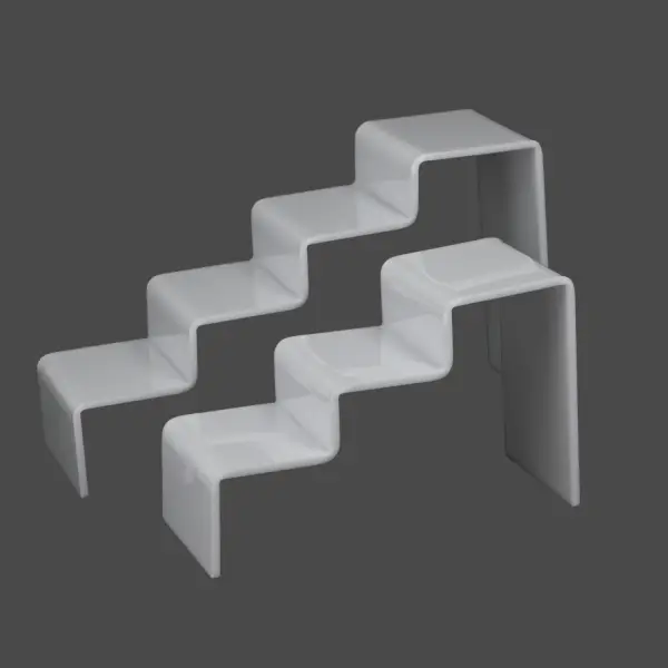 Double Escalier en Acrylique Pour Vitrine - 975A - 3 Coloris Au Choix