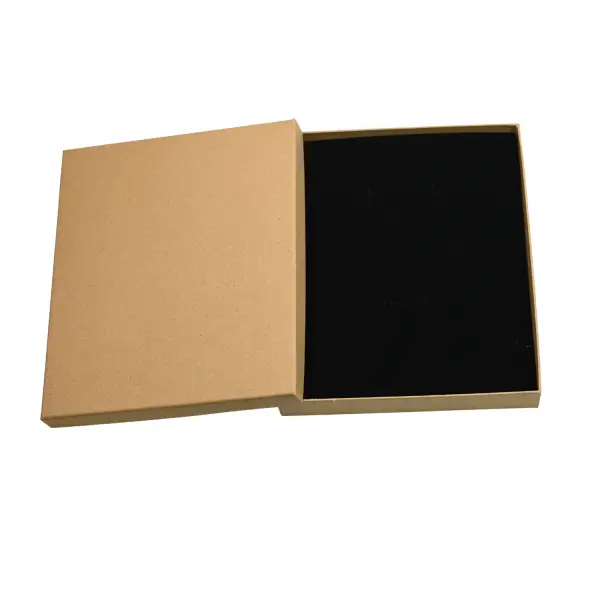 Lot de 6 Boîtes Cadeau Universelles Kraft Mousse Noire - 16 x 19 x 2,7 cm