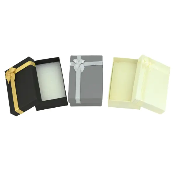 Lot de 12 Boîtes Cadeau Bijoux Universelles Unies - 8 x 5 x 2,5 cm - 4 Coloris Au Choix