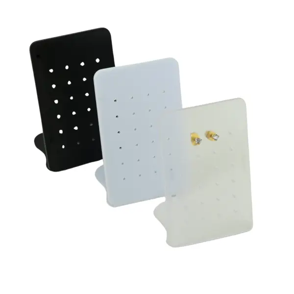 Set de 5 Plaques Présentation Boucles d'Oreilles / Puces - 3 Coloris Au Choix
