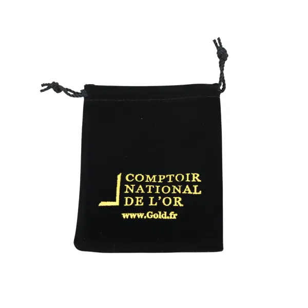 500 Pochettes Velours avec Logo Monochrome : 7 x 9 cm - Tous Coloris Disponible