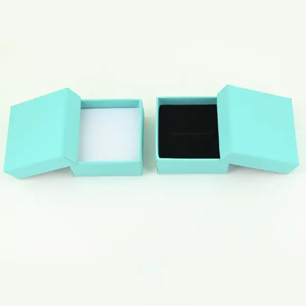 Lot de 12 Boîtes Cadeau Unies pour Bague - 5 x 5 x 2,5 cm - 3 Coloris Au Choix