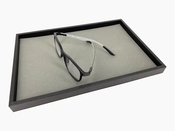 Plateau Présentation Bijoux, Lunettes Fond Plat 30 x 20 cm