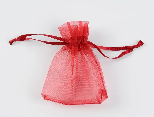 Lot de 100 Sacs Organza Organdi 7 x 9 cm - 7 Couleurs au Choix