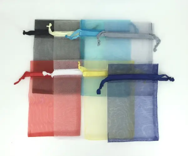 Lot de 100 Sacs Cadeau en Organza 10 x 15 cm - 13 Couleurs au Choix