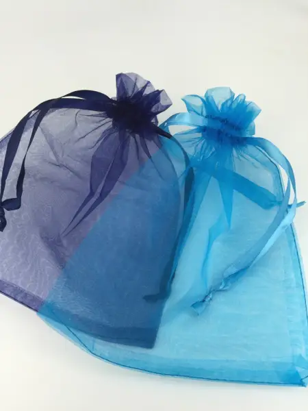 50 Sacs Organza 20 x 25 cm avec Ruban - 9 Coloris au Choix