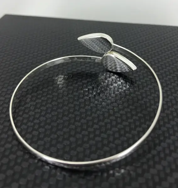 Jonc Bracelet Oeil de Sainte Lucie et Argent