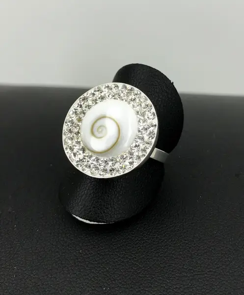 Bague Oeil de Sainte Lucie en Argent et zirconium