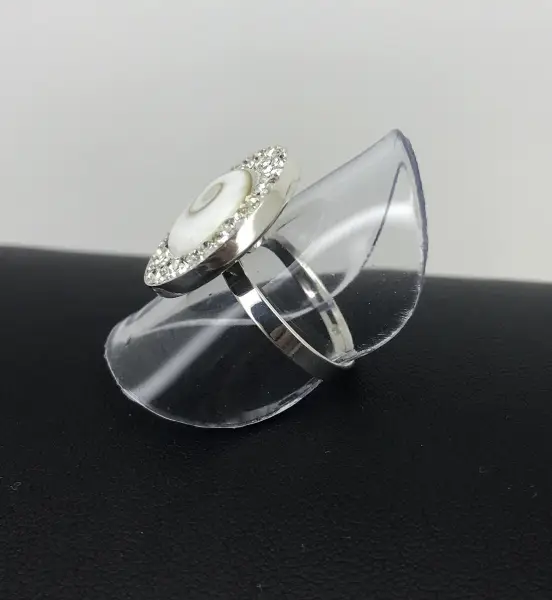 Bague Oeil de Sainte Lucie en Argent et zirconium