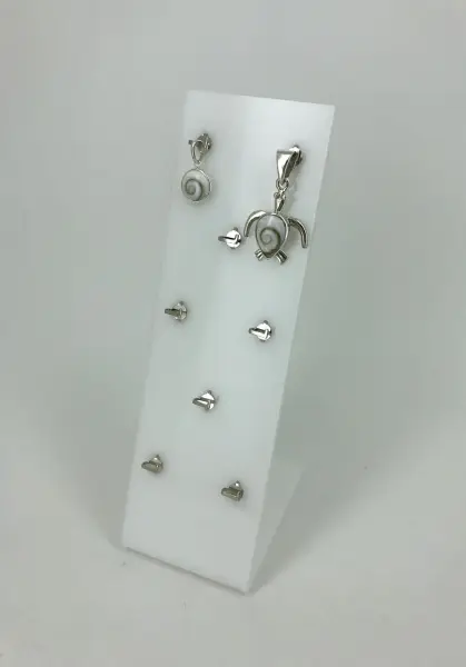 Présentoir Vitrines pour 8 Pendentifs 16 x 5 cm