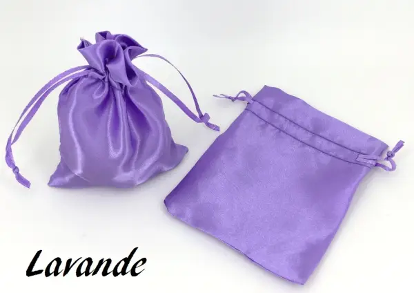 50 Bourses Cadeau en Satin 9 x 12 cm - 7 Coloris au Choix