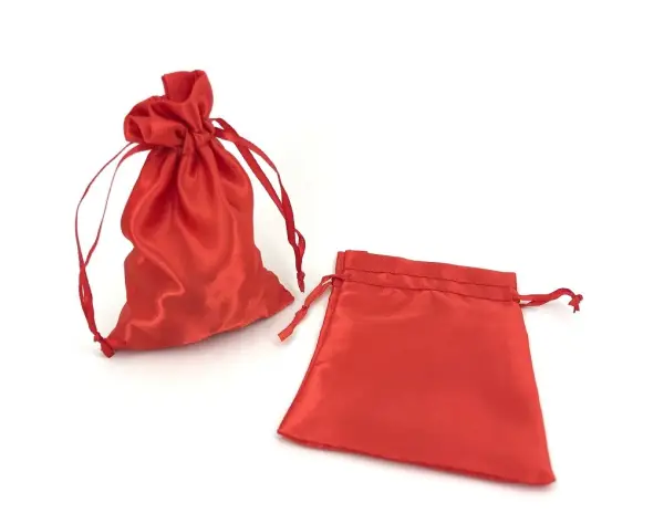 50 Bourses Cadeau en Satin 9 x 12 cm - 7 Coloris au Choix