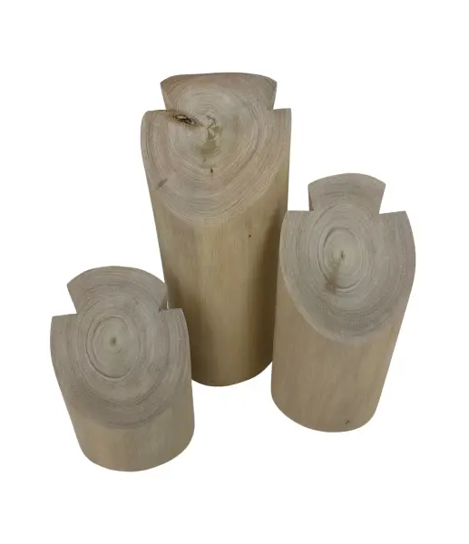 Lot de 3 Présentoirs en Bois pour Colliers et Chaînes