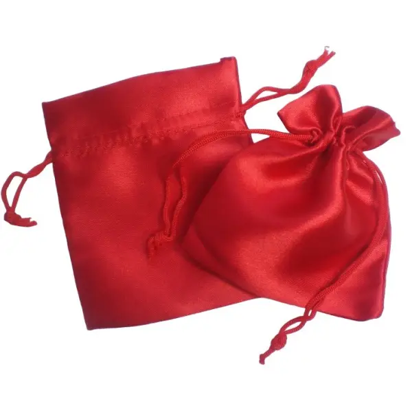 Lot de 12 sacs cadeau en satin 9,5 x 12 cm - 17 Coloris au Choix