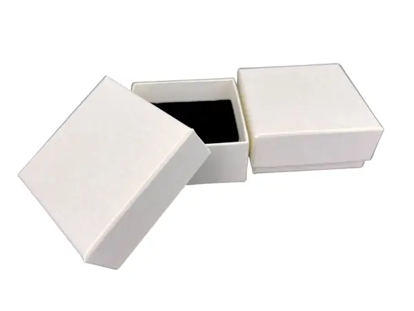 12 Boîtes Cadeau Bijoux Papier Cartonnée 7,5 x 7,5 x 3,5 cm.